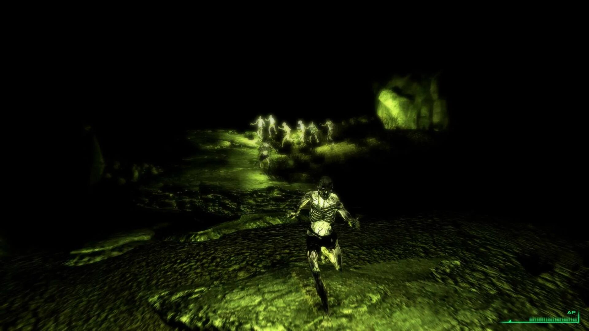 Светящийся фоллаут. Светящийся гуль fallout new vegas.