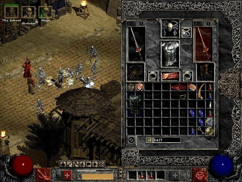 Русская стратегия рпг. Диабло 2 ремастер. Diablo 2 Resurrection инвентарь. Diablo 2 2000г.