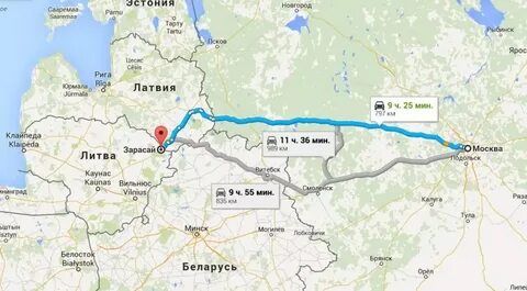 Расстояние до границы латвии