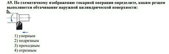 Определите назначение резца на представленном изображении