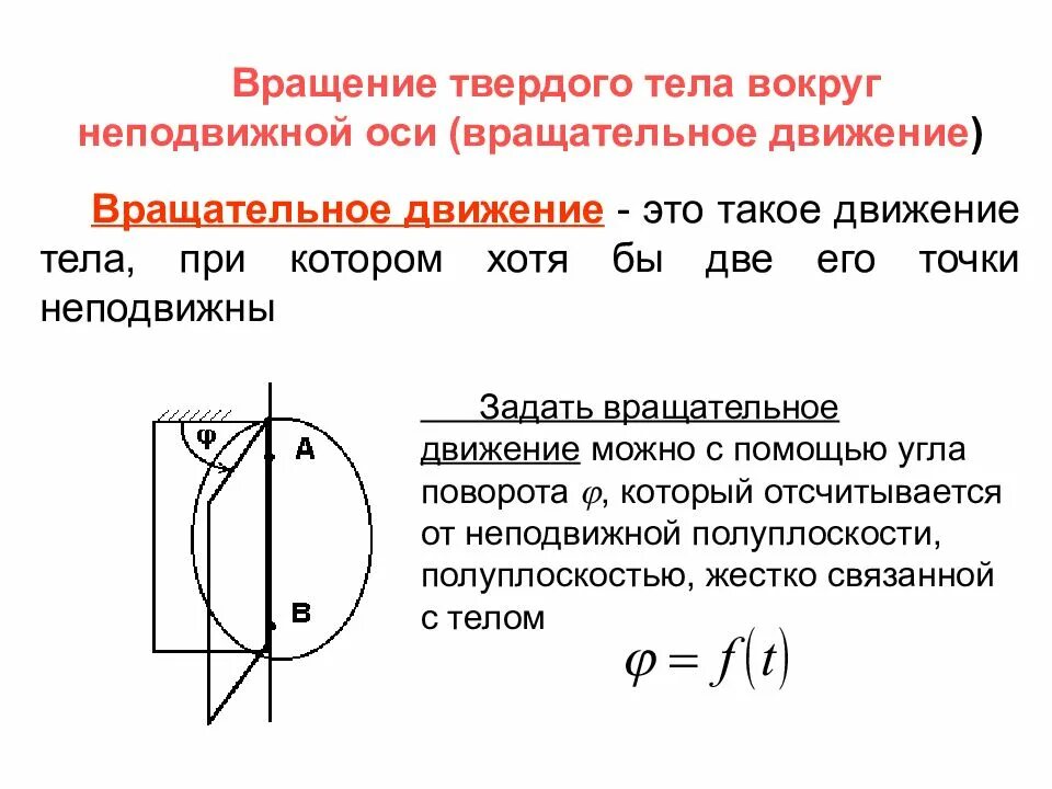 Твердая неподвижная. Вращение твердого тела вокруг неподвижной оси уравнение движения. Вращение вокруг неподвижной оси пример. Вращательное движение теоретическая механика. Тело вращается вокруг неподвижной оси с угловой скоростью.