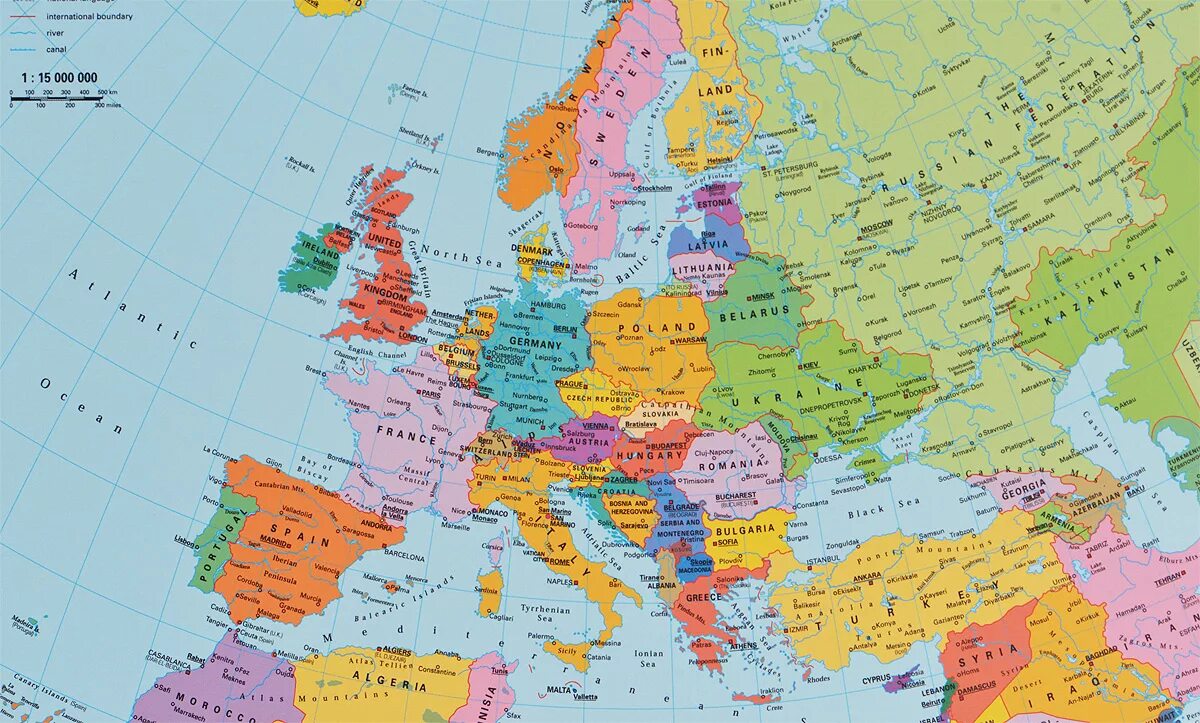 Пазл Ravensburger политическая карта Европы (14430), 500 дет.. Карта Европы географическая крупная. Карта Западной Европы с широтой и долготой. Карта Европы политическая крупная на ру