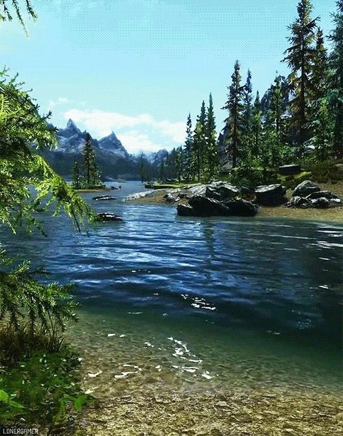Мерцающие природа. Движущийся пейзаж. анимированный пейзаж. гифы природа красивые. пейзаж природы с гифкой.