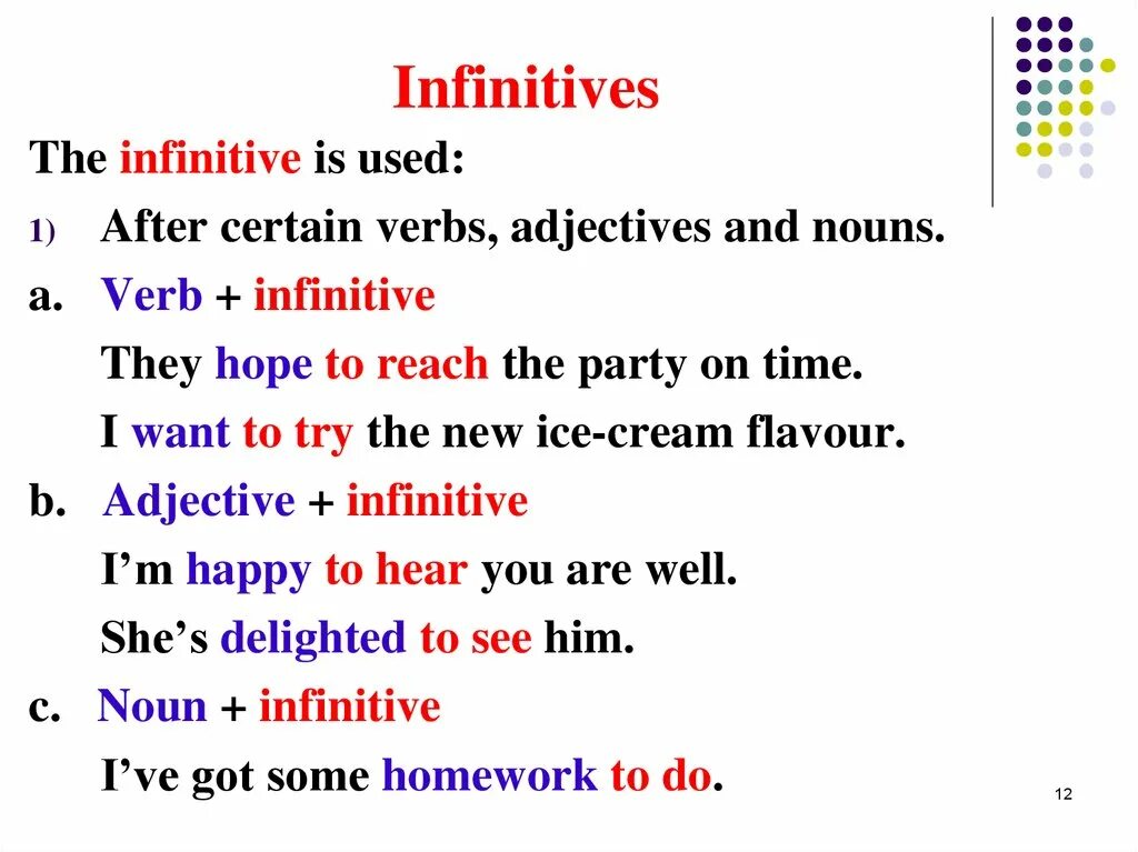 Gerund is used after