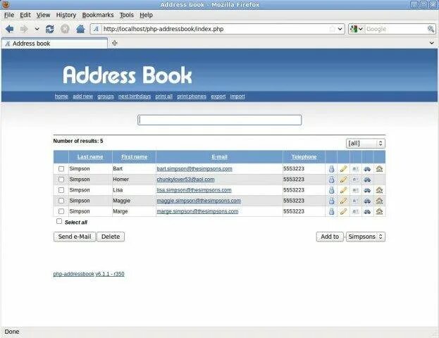 Php-addressbook. The address book. Manage address book. Фото Phonebook. Addressbook