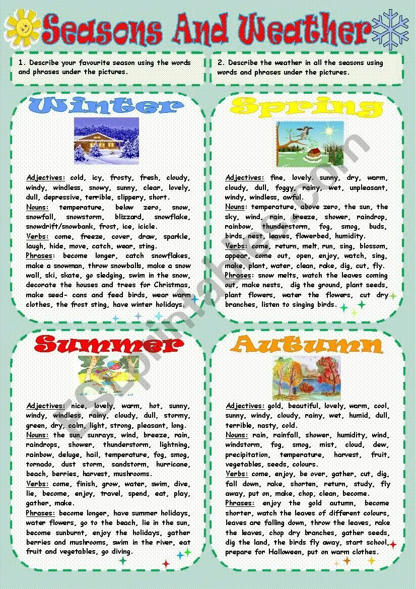 Тема Seasons and weather. Английский язык Seasons and weather. Seasons топик. Weather tasks for Kids. Short topics