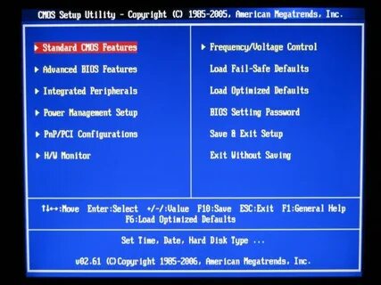 Cmos setup utility загрузка