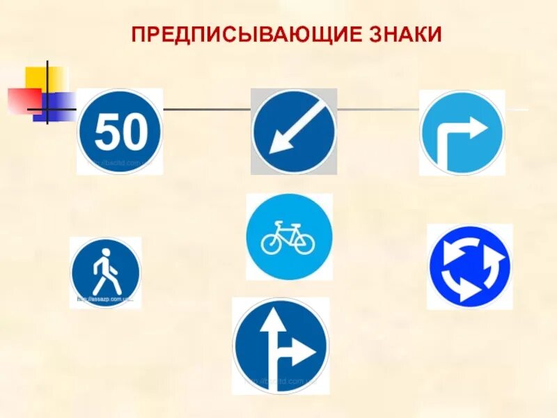 Назначение предписывающих знаков