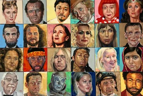 100 faces