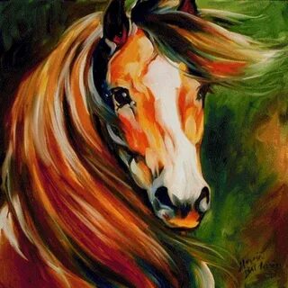 Лошадь Рисунок Красками (55 Фото) .