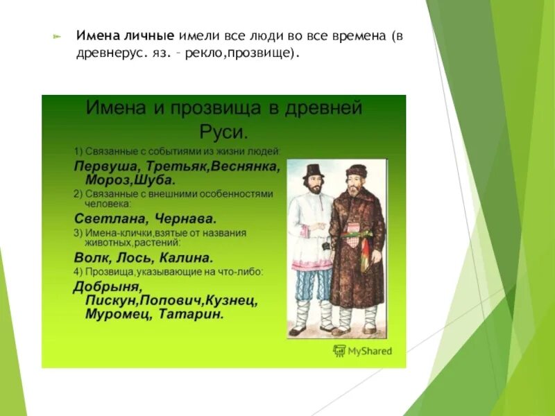 Клички презентация. Имена в древней Руси. Древнерусские прозвища. Имена и прозвища в древней Руси. Клички народов.