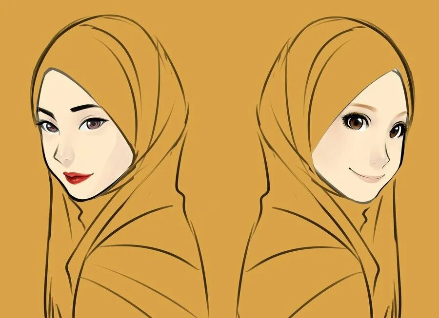 Как нарисовать девочку в хиджабе. Как нарисовать девочку в хиджабе. Хиджаб нарисованный. Рисование мусульманки. Аниме никаб мусульманки.