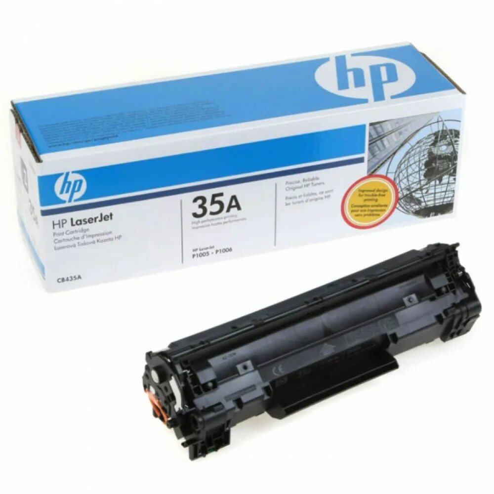 Как выглядит картридж. Hp cb436a. hp laserjet p1005 картридж. hp 35a (cb435a). картридж hp lj p1005/1006.