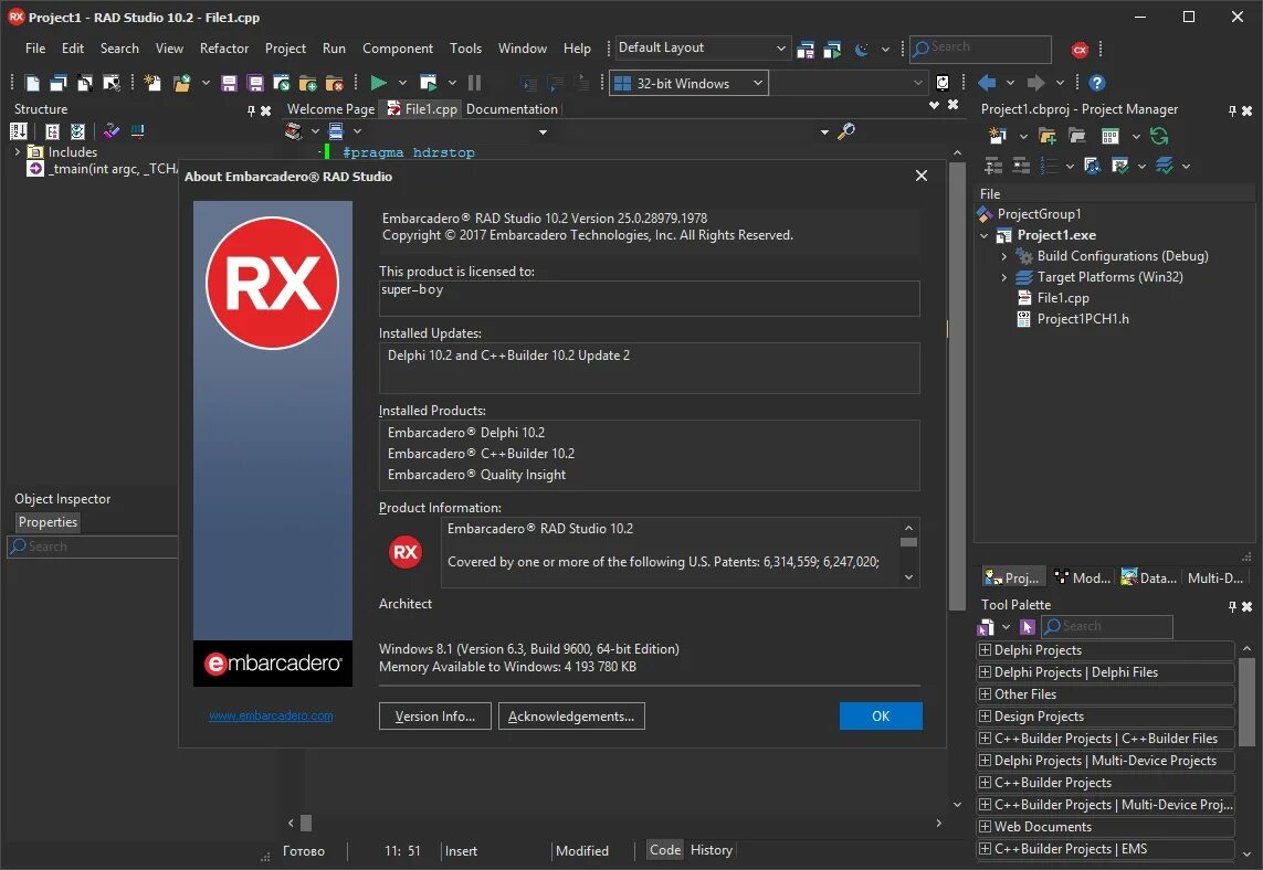 Embarcadero rad Studio 10.2. Rad Studio DELPHI. Embarcadero rad Studio. Интерфейс rad Studio. Delphi rad