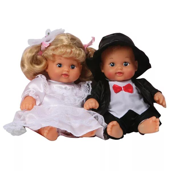 2 пупса. Две куклы. Куклы жених и невеста. Набор кукол жених и невеста. Набор из двух кукол.