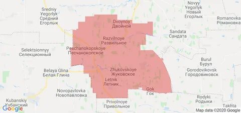 Песчанокопское на карте