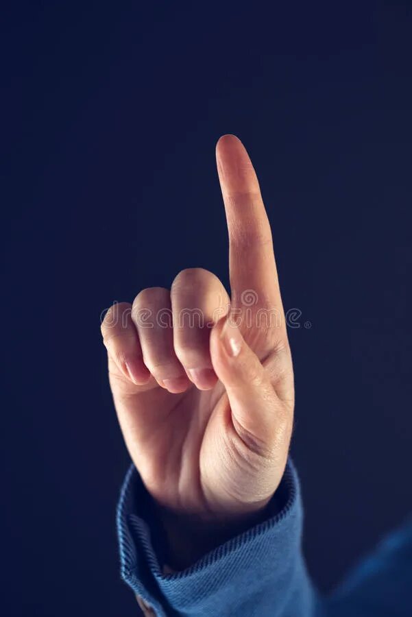 Мусульманский палец. Указательный жест фото.
