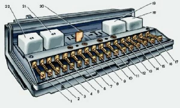 Блок ВАЗ 2105 монтажный блок. Монтажный блок предохранителей и реле ВАЗ 2105. Монтажный блок ВАЗ 2107. Блок реле ВАЗ 2105. Предохранители семерки