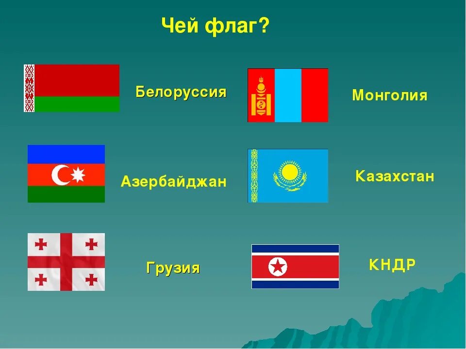 Флаги стран граничащих с россией