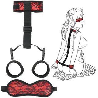 Bondage Restraints Sex Handcuffs Silky Blindfold BDSM.