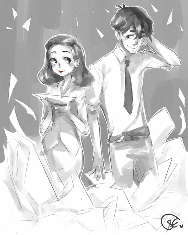 Paperman персонажи. Paperman Дисней. Paperman