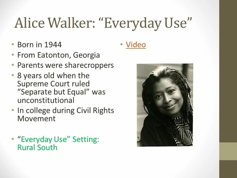 Alice always checks her children. Everyday use by Alice Walker. Элис Уокер обложки. Alice Walker photos. Alice Walker protests.