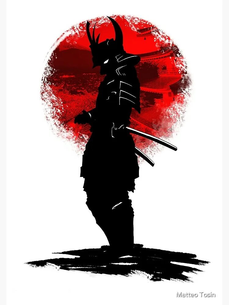 ронин сегун. усикуру демон самурай. самурай с красной луной. демон самурай ошикуру. самурай минимализм.