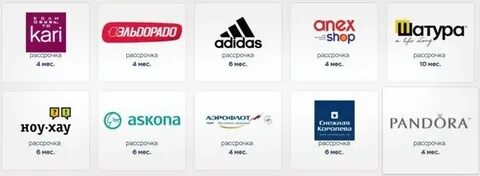 Магазины партнеры карты рассрочки