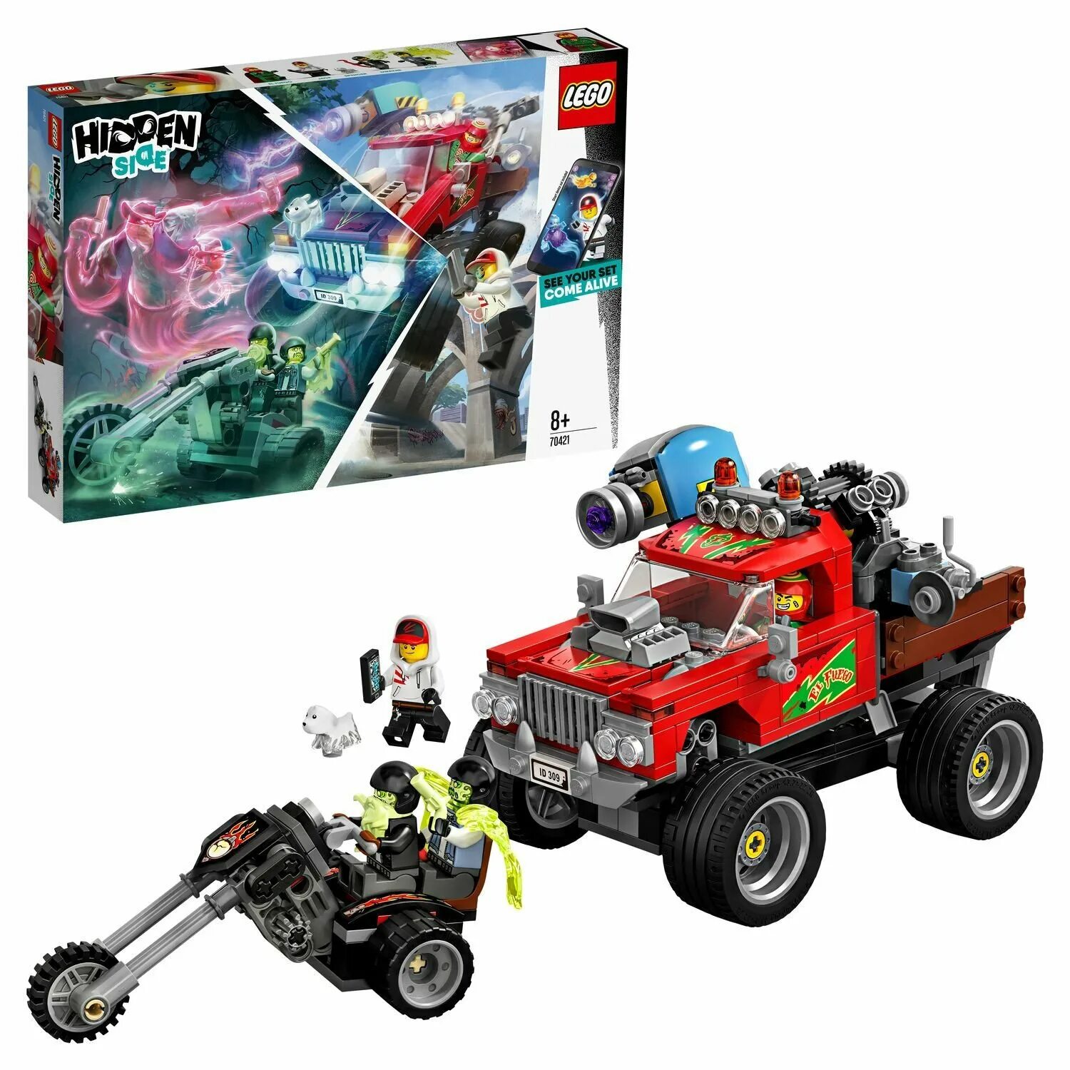 Hid side. Lego hidden side 70421. конструктор lego hidden side 70421 трюковый грузовик эль-фуэго. трюковой грузовик эль фуэго лего. lego hidden side.