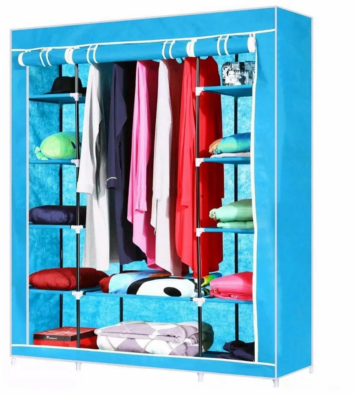 шкаф для тканей. каркасный шкаф для одежды. тканевый шкаф storage wardrobe. шкаф многофункциональный. каркасный шкаф для одежды.