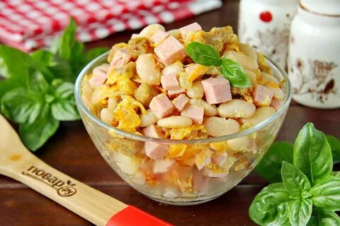 Пошаговый рецепт салата с сухариками