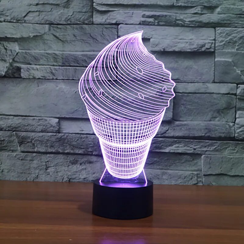 3d visualization lamp. Креативные светильники. Светильник из акрила. Акриловая лампа. Светодиодный светильник-ночник.