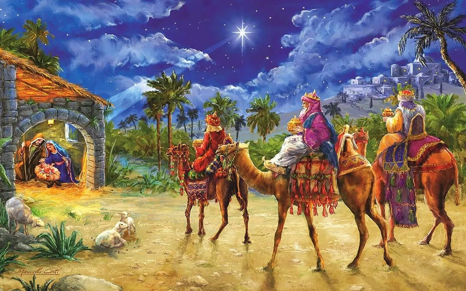 три волхва. рождение иисуса христа волхвы дары вертеп. волхвы идут картинки. открытка волхвы уже в пути. волхвы идут картинки.