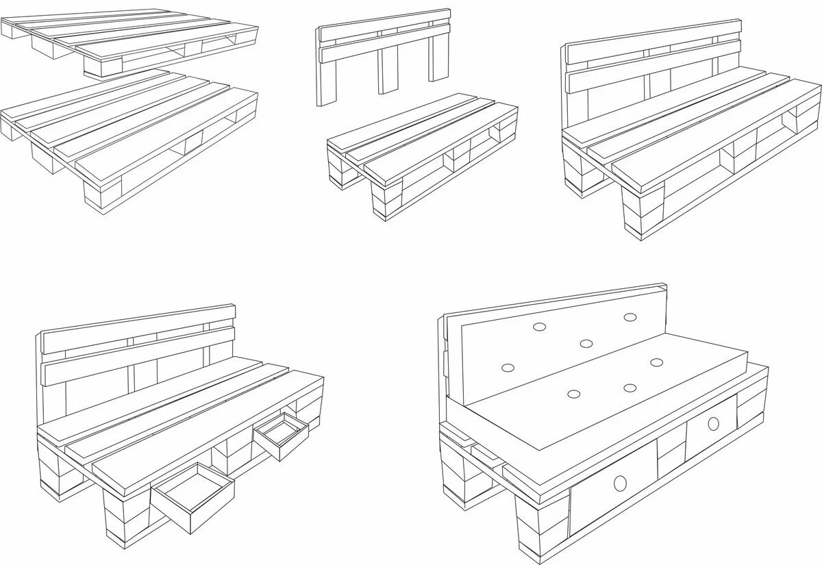 Мебель из паллет чертежи. Мебель из европоддонов чертежи. Мебель из европаллетов чертежи. Диван из бруса 100х100 чертеж. Сборка поддонов своими руками
