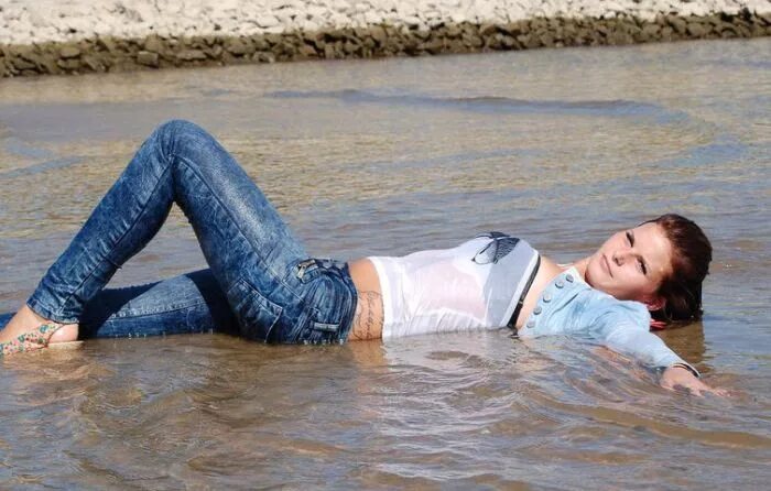 While wet