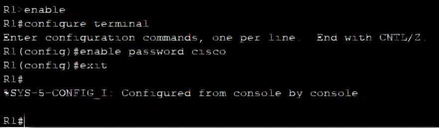 Enable config. R1(config)#service password-encryption.