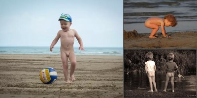 маленький голопопый мальчик