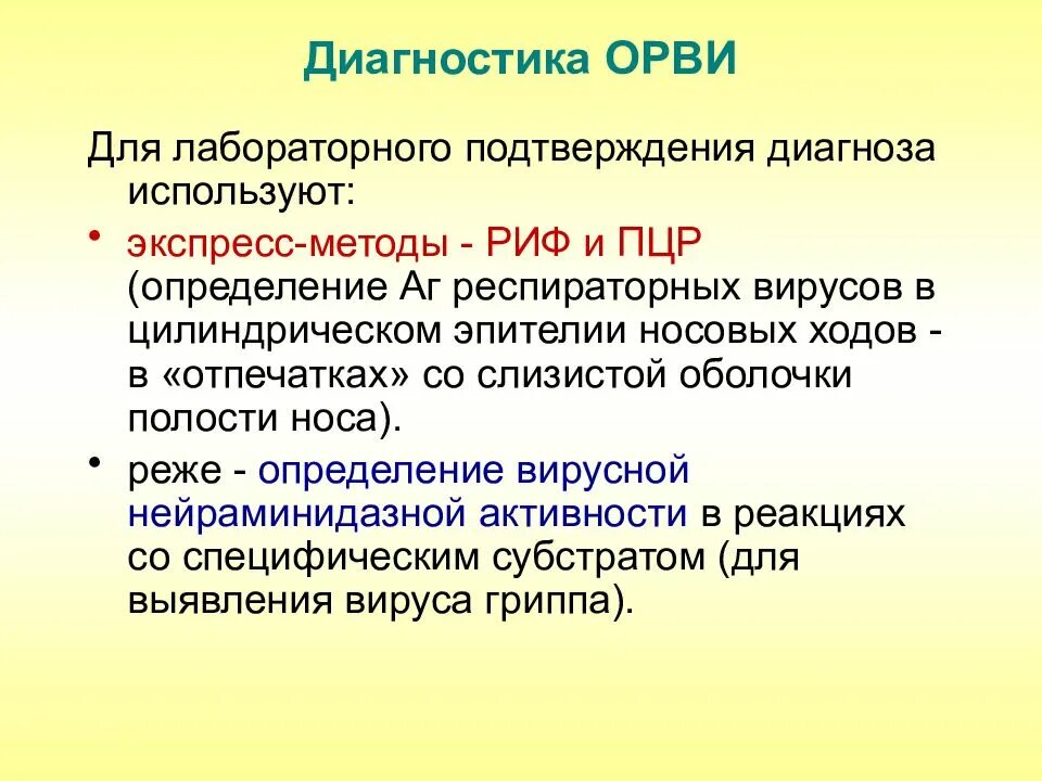 Орви методы