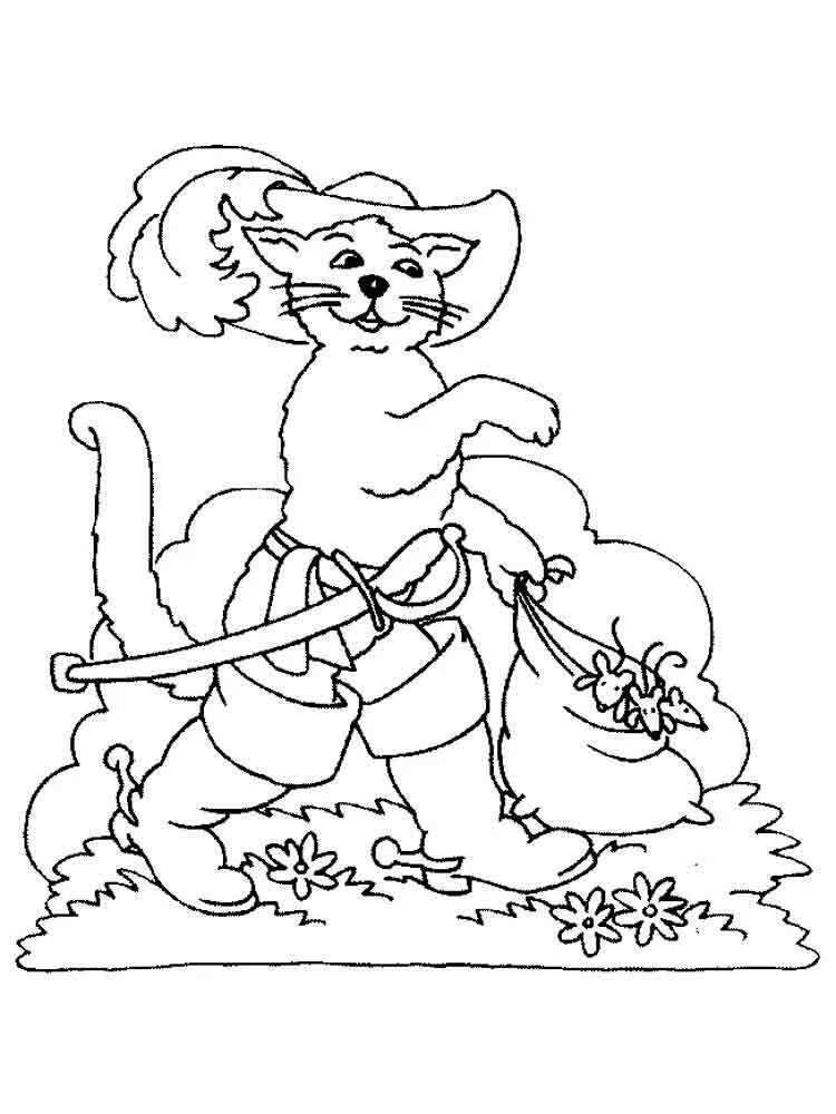 Иллюстрация кот в сапогах 2 класс. Рисунок к сказке Шарля Перро кот в сапогах.