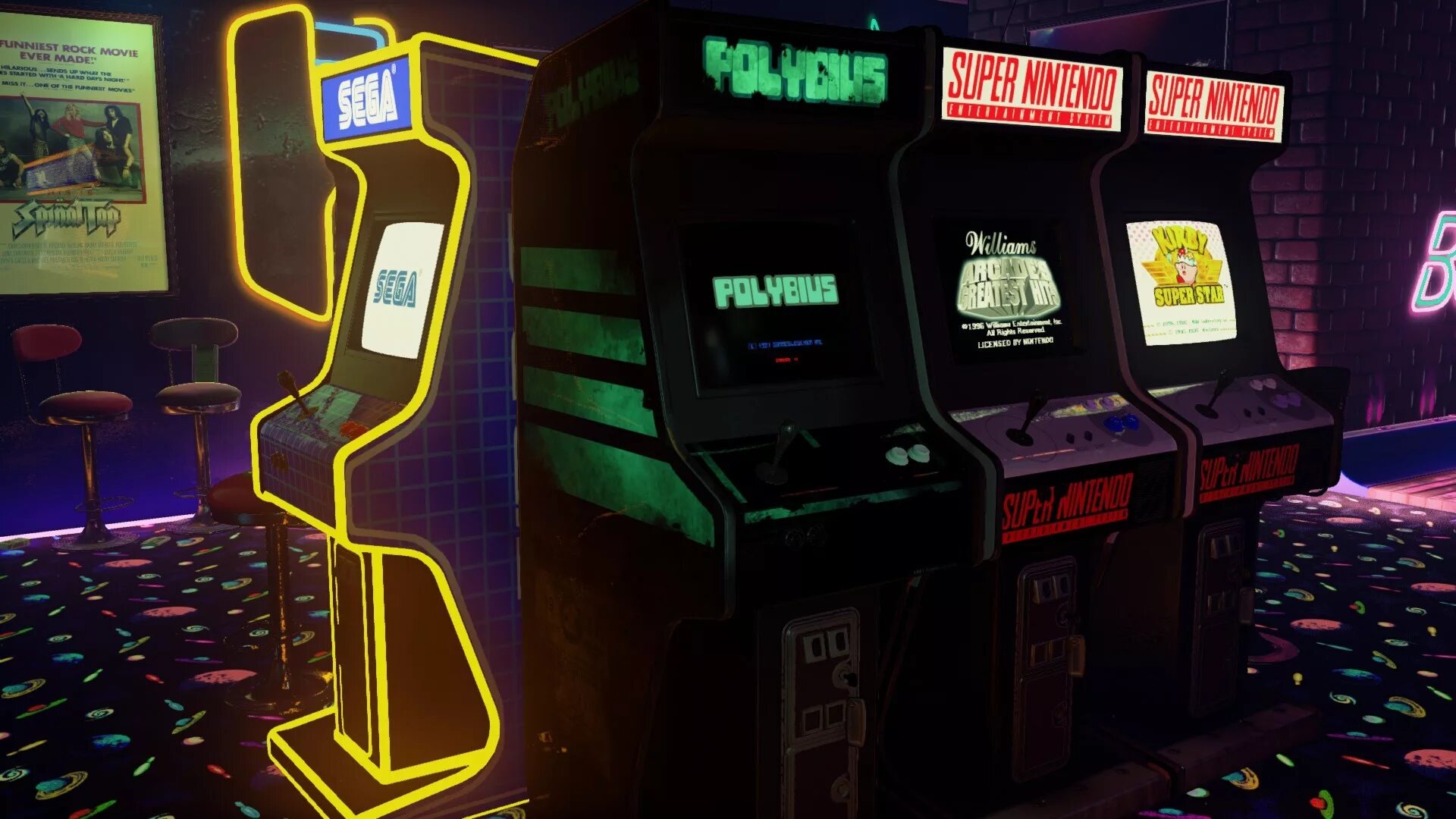 Игровой автомат Polybius. Зал игровых автоматов аркада. Аркадная игра «Polybius». Ретро игровой автомат.