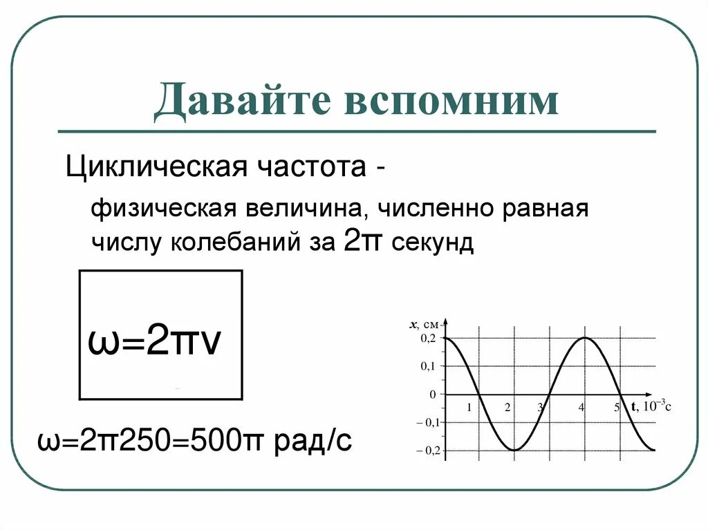 Определите период и циклическую частоту колебаний
