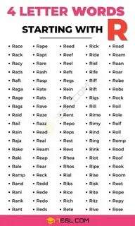4 letter words