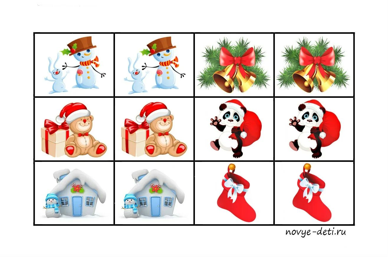 дидактический материал новый год. разрезные картинки. новогодние пазлы для детей средней группы. карточки для игры мемори для детей. математические карточки для дошкольников.