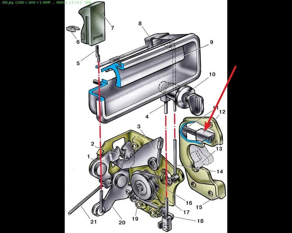 Схема двери 2107. Механизм передней двери ВАЗ 2107. Механизм замка ВАЗ 2107. Механизм открывания задней дверей ВАЗ 2107. ВАЗ 2107 механизм открывания передней двери.
