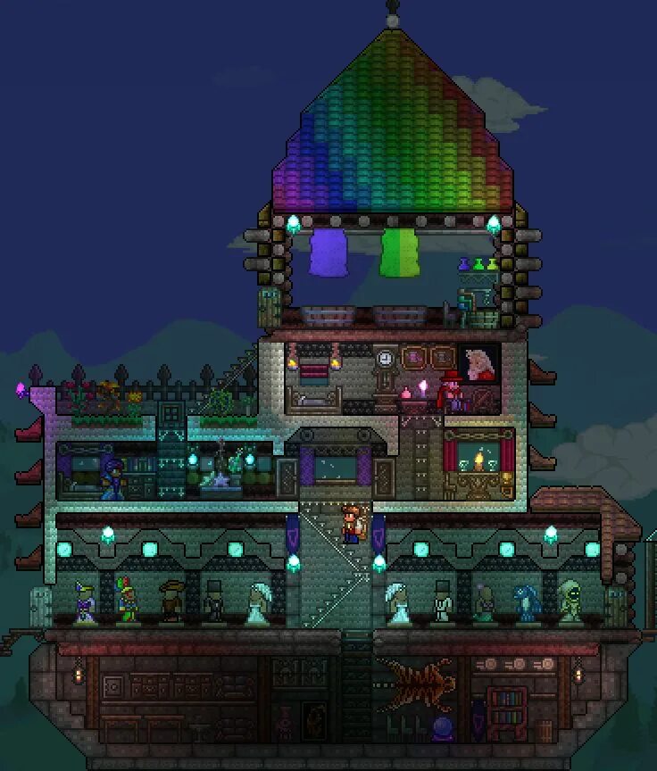 Terraria сборки. Билдинг террария. Террария шахта. Starbound постройки. Крепость барона Starbound.