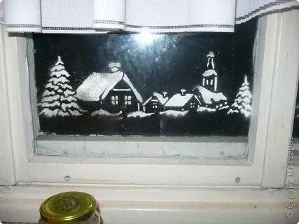 Как зубной пастой нарисовать на окне зимние