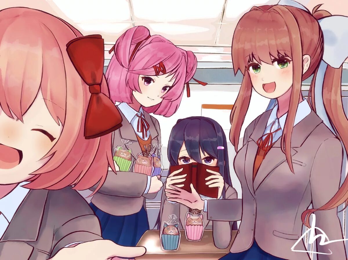 Концовка доки доки литературный. Юри DDLC.