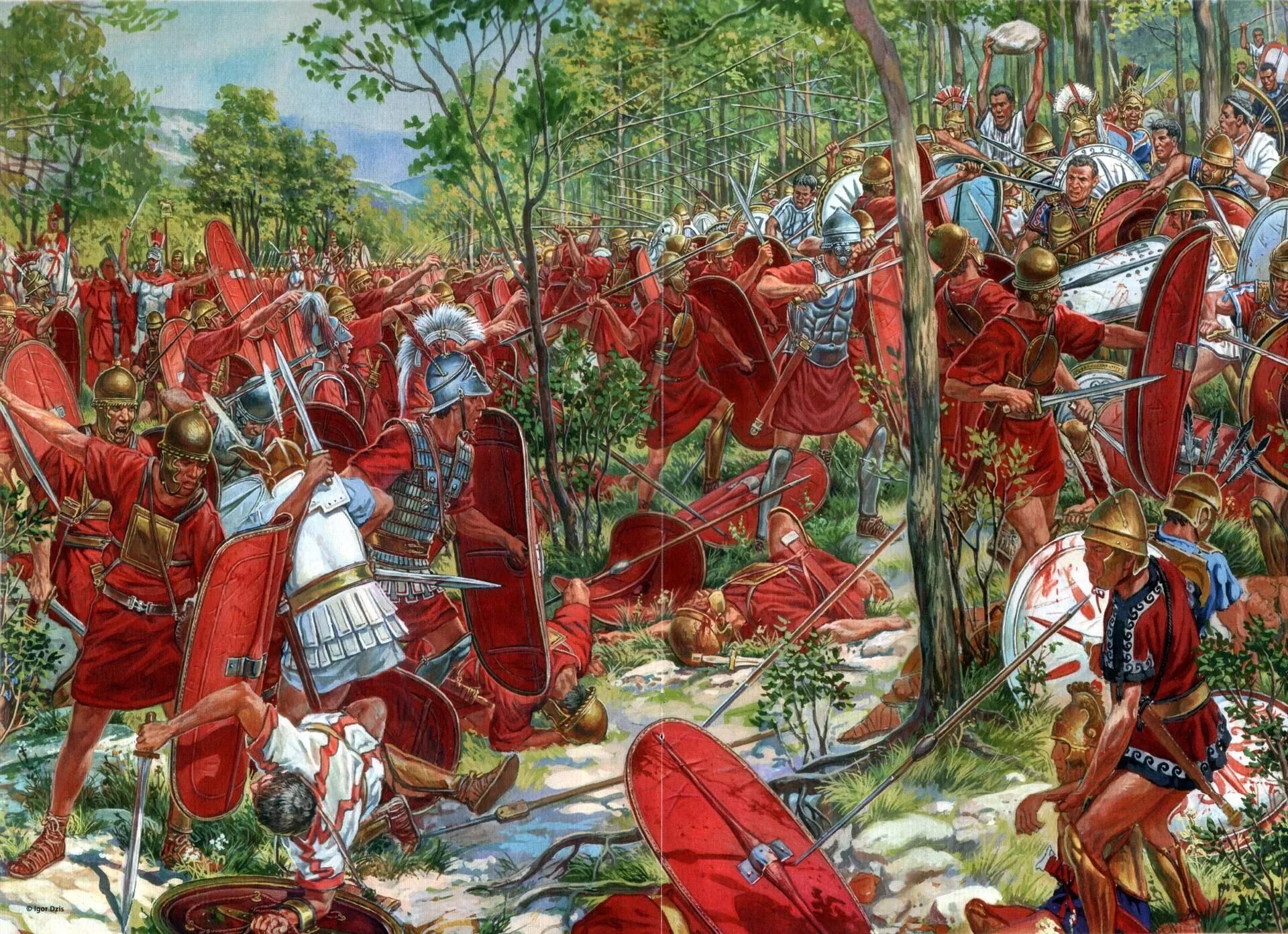 Римская армия до нашей эры. Батальная живопись Игоря Дзысь. Самнитские войны древний Рим.
