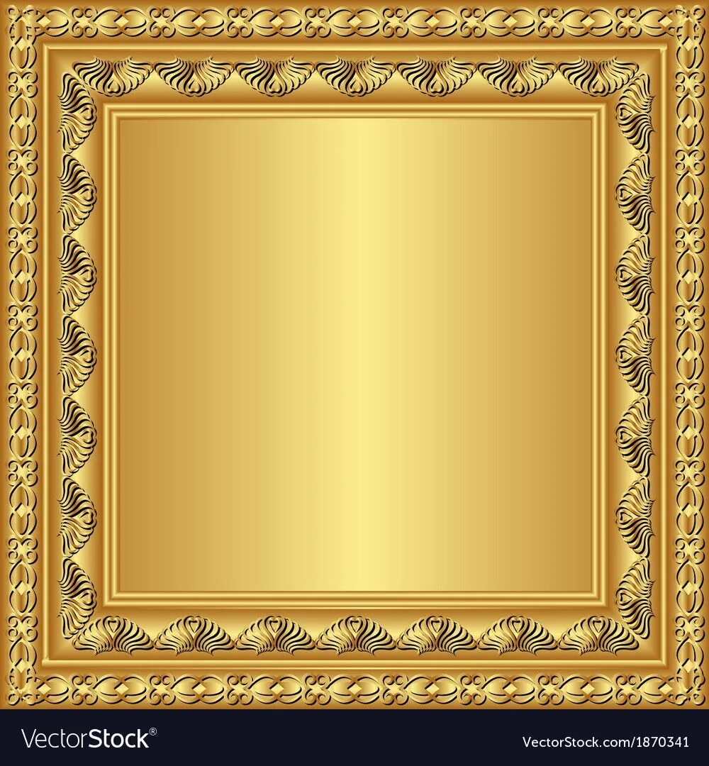 Gold Frame Gold photo frames, Frame border design, Gold picture frames