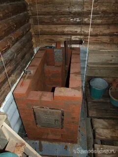 Простая печь для бани из кирпича
